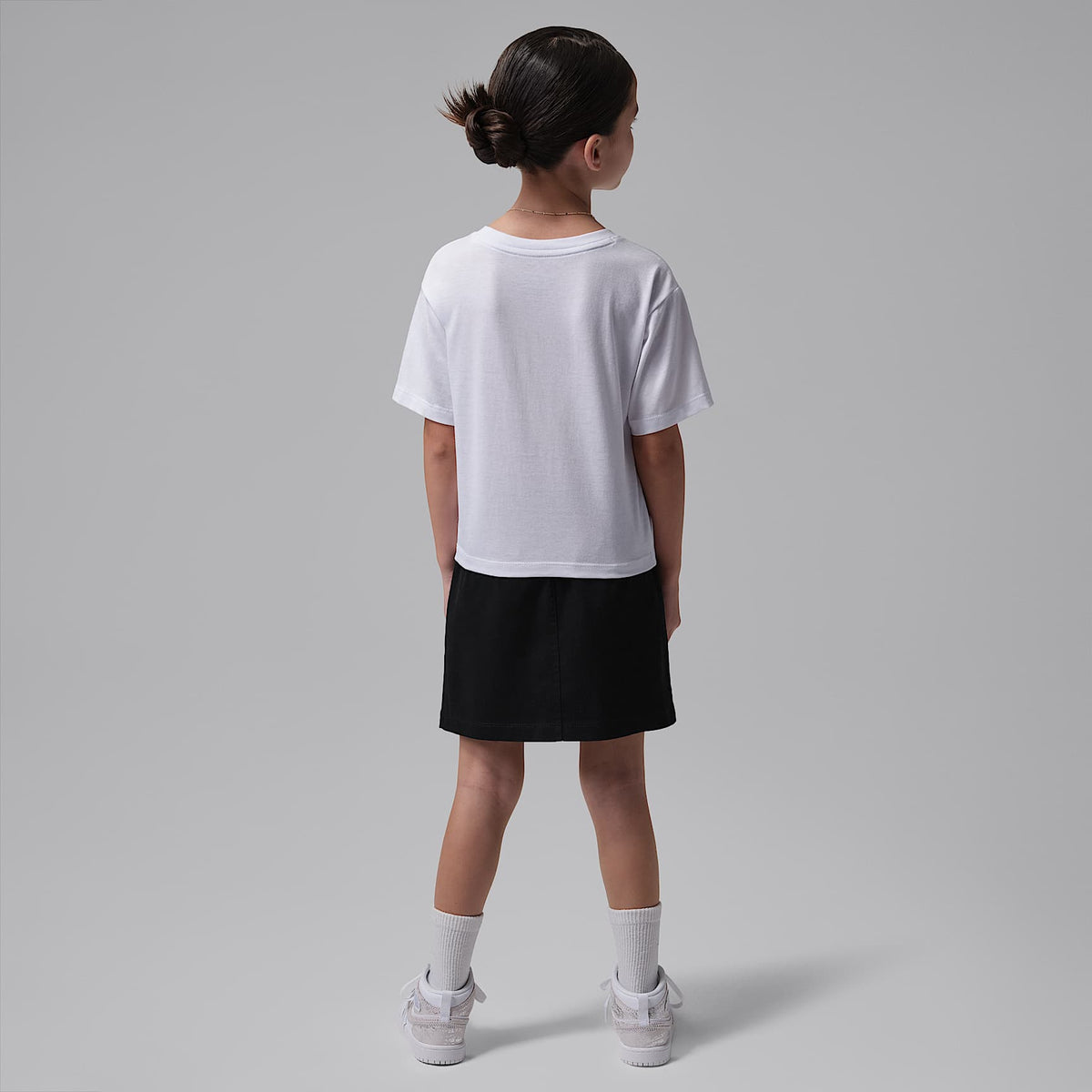 Conjunto de dos piezas con falda I Heart Jordan para niños talla pequeña Jordan – Negro – vista 2