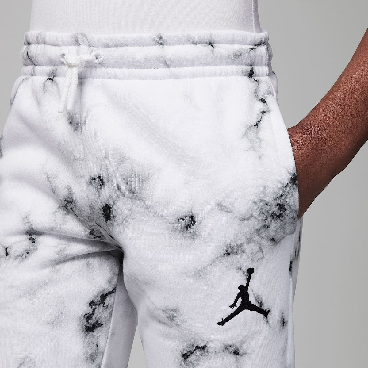 Pants para niños talla grande Jordan Essentials Printed Fleece Pants – Blanco – vista 3