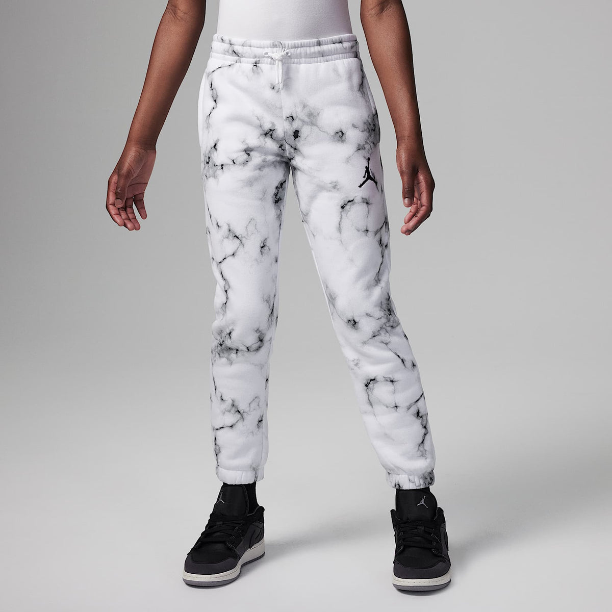 Pants para niños talla grande Jordan Essentials Printed Fleece Pants – Blanco – vista 1