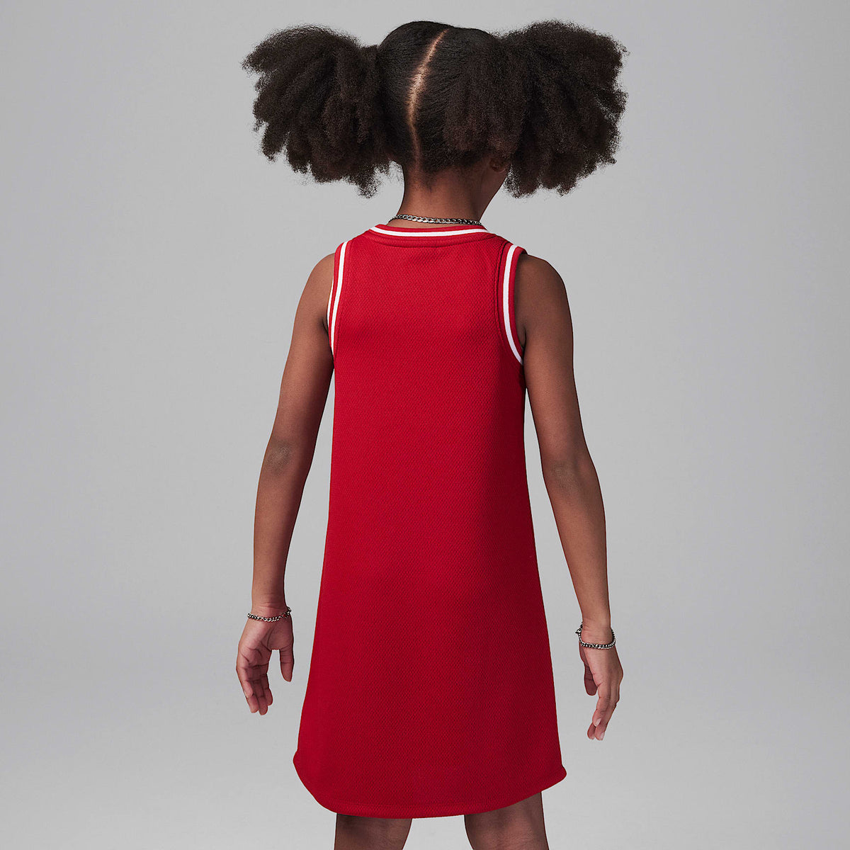 Vestido de tela de punto 23 para niños talla pequeña Jordan – Rojo gimnasio – vista 2