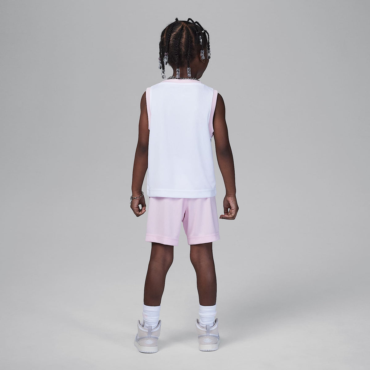 Conjunto de 2 piezas de jersey 23 infantil Jordan – Espuma rosa – vista 2