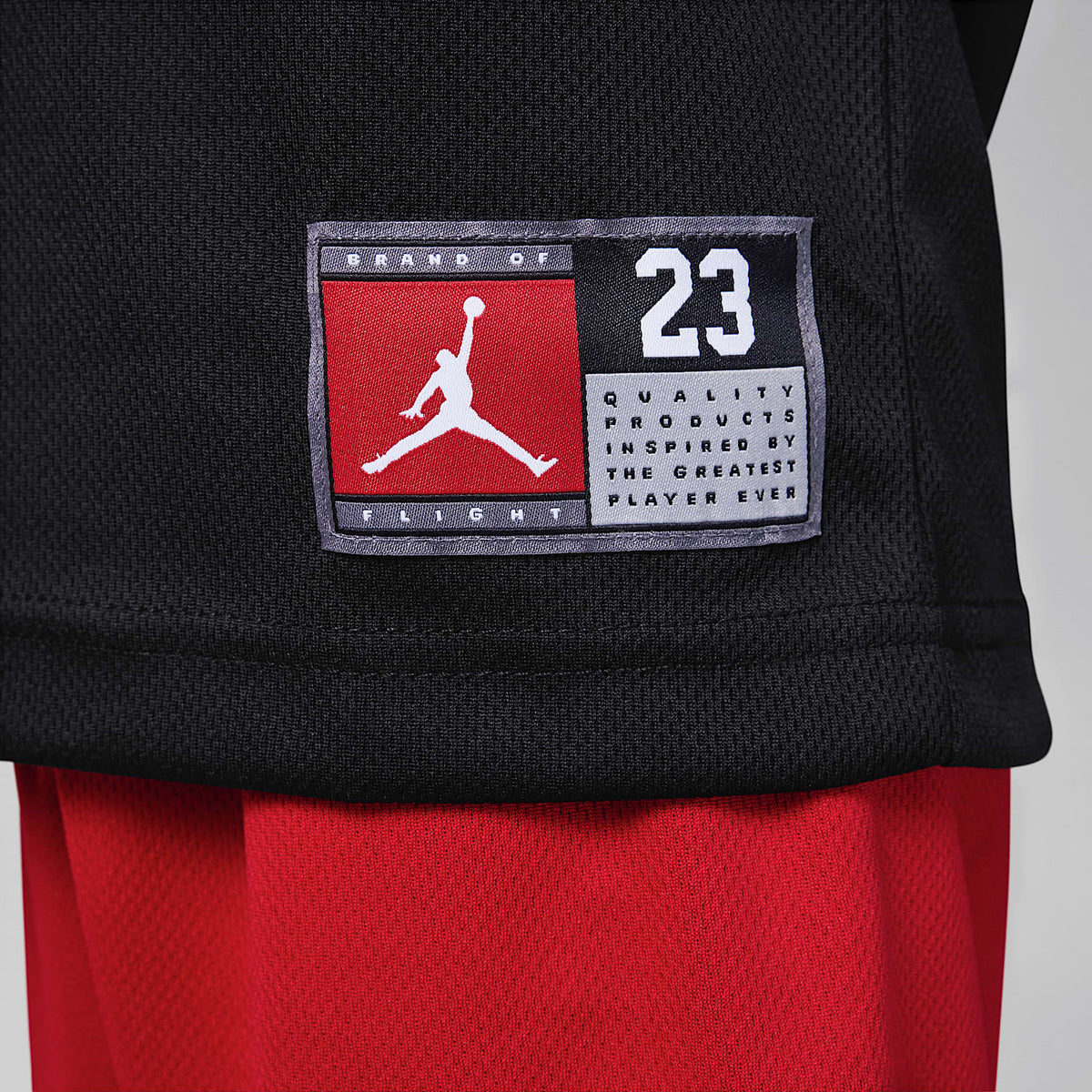 Conjunto de jersey infantil Jordan 23 – Negro/Rojo gimnasio – vista 4