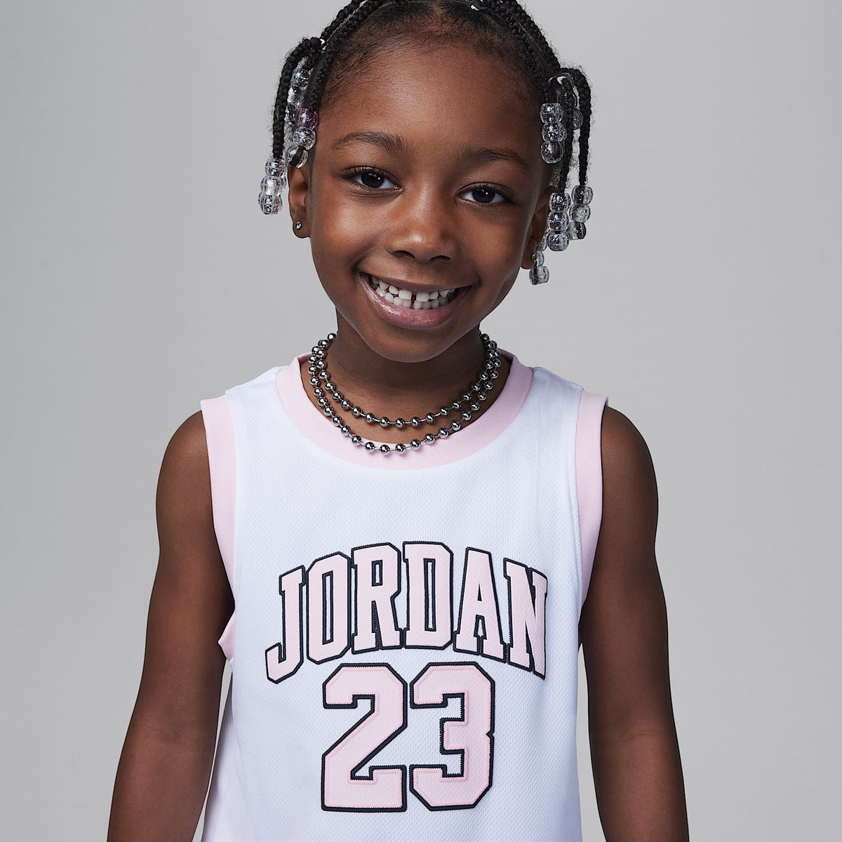 Conjunto de 2 piezas de jersey 23 infantil Jordan – Espuma rosa – vista 3