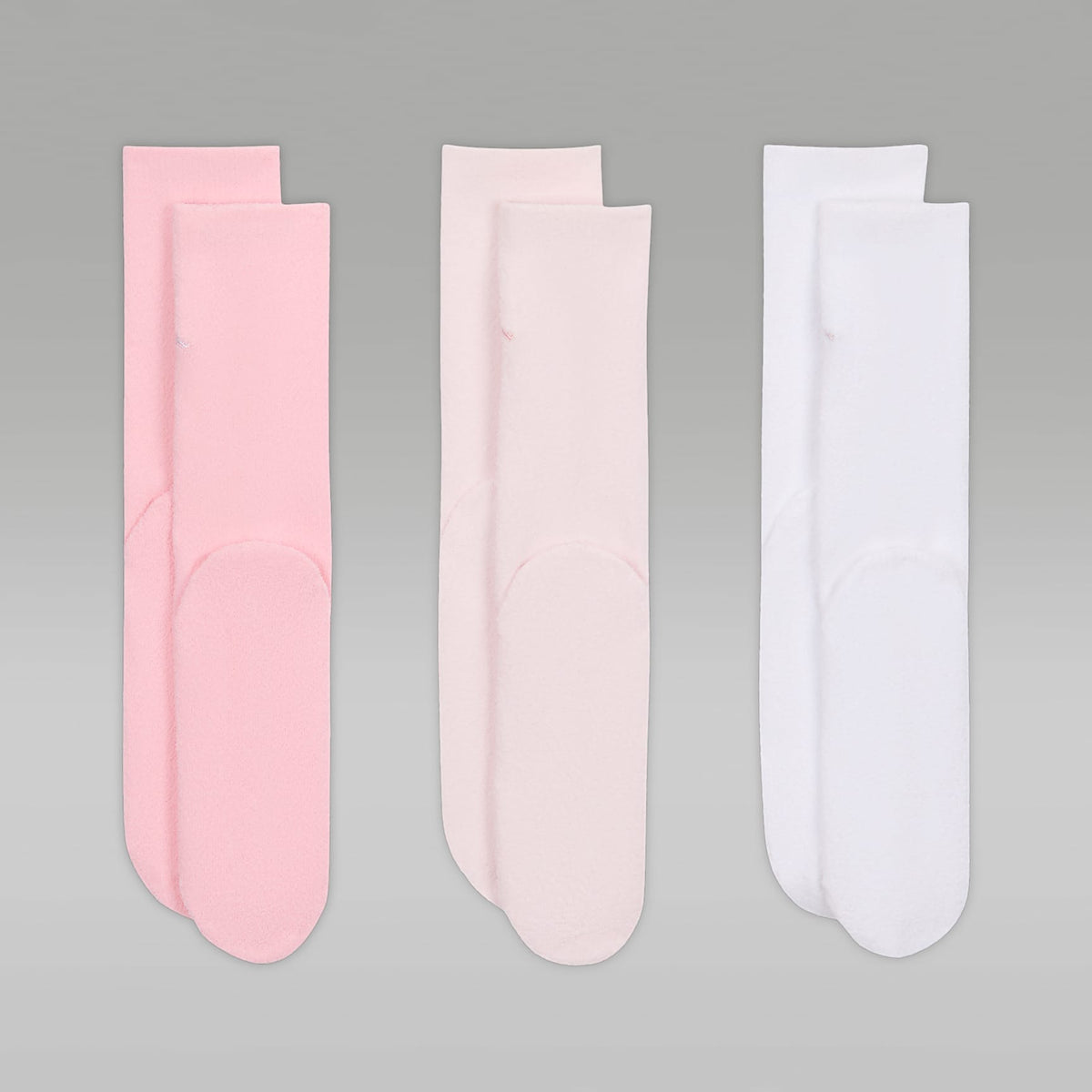 Calcetas cómodas y supersuaves para niños talla grande (3 pares) Jordan – Rosa suave medio – vista 3