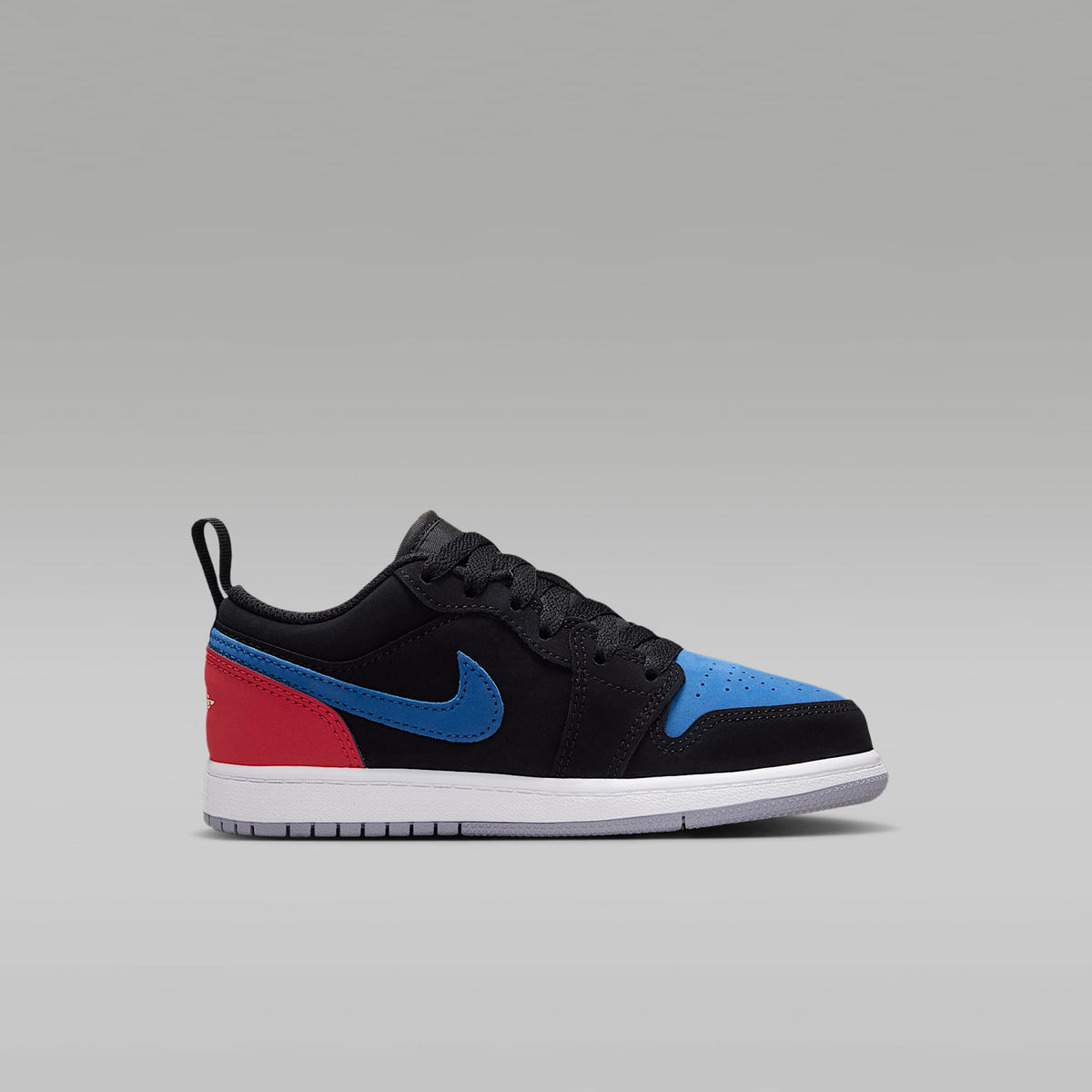 Jordan 1 Low – Negro/Azul genuino/Rojo universitario/Blanco cumbre – vista 3
