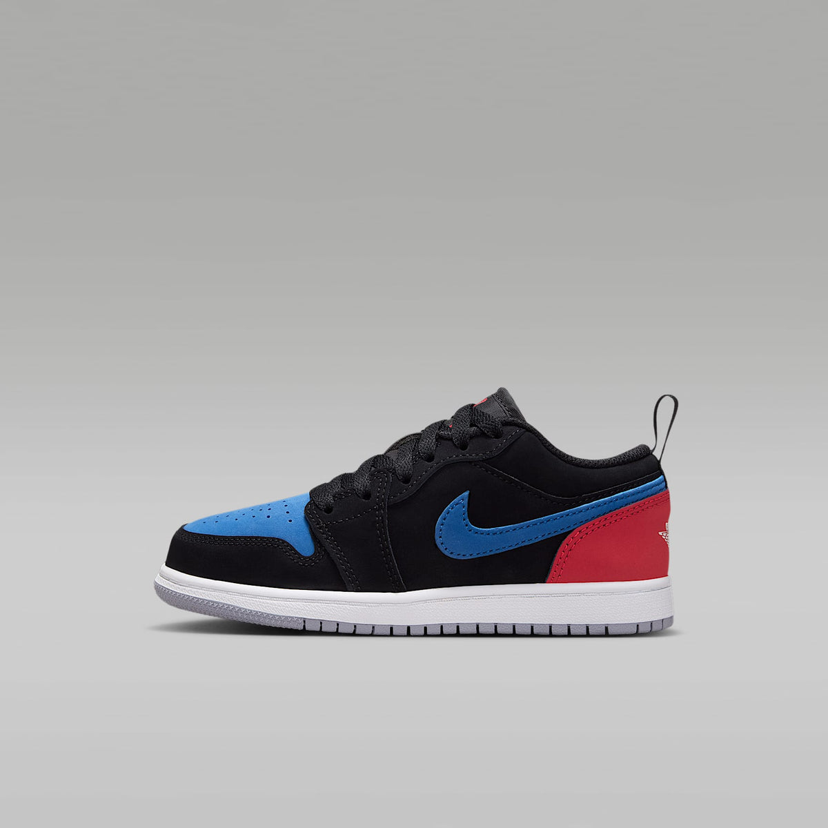 Jordan 1 Low – Negro/Azul genuino/Rojo universitario/Blanco cumbre – vista 1