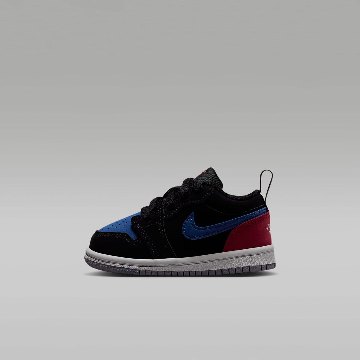 Jordan 1 Low – Negro/Azul genuino/Rojo universitario/Blanco cumbre – vista 1