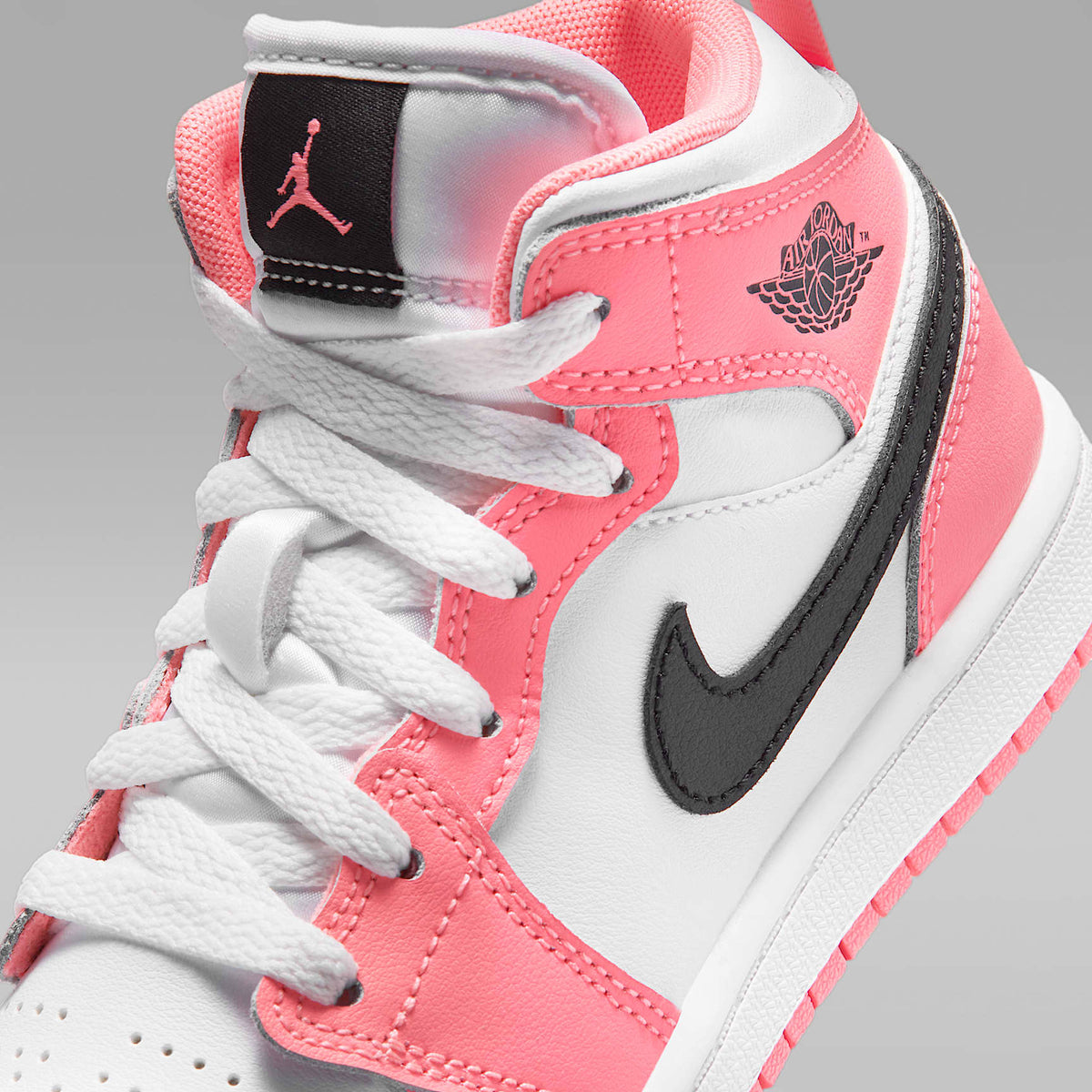 Jordan 1 Mid – Rosa mirada/Blanco/Negro – vista 7