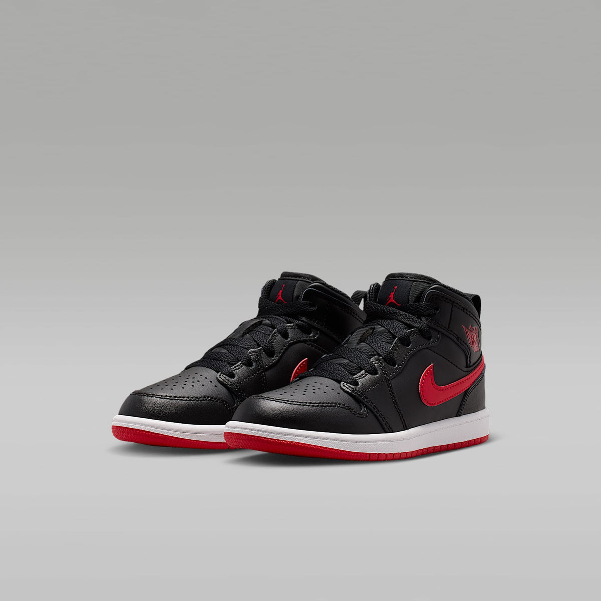 Jordan 1 Mid – Negro/Blanco/Rojo universitario – vista 5