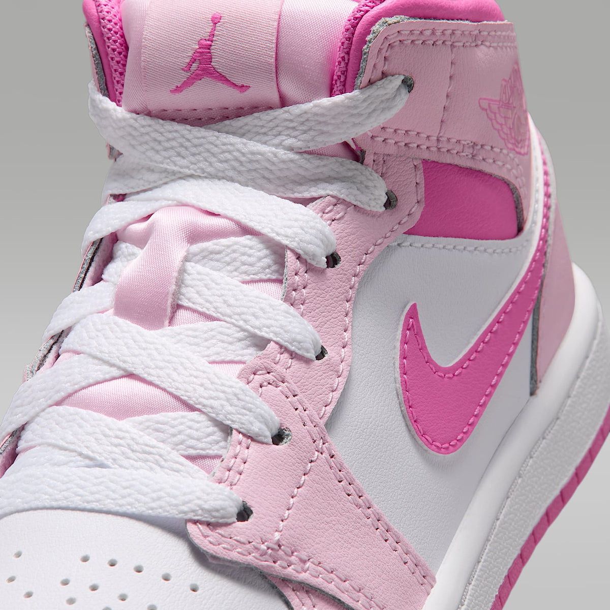 Jordan 1 Mid – Espuma rosa/Rosa china/Blanco/Espuma rosa – vista 7