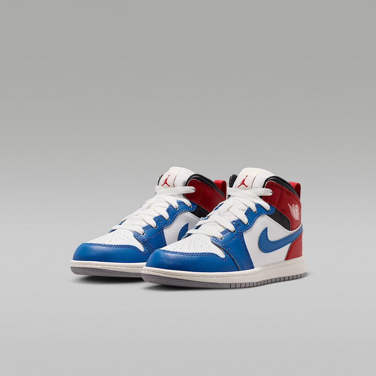 Jordan 1 Mid – Azul genuino/Rojo universitario/Negro/Blanco cumbre – vista 5