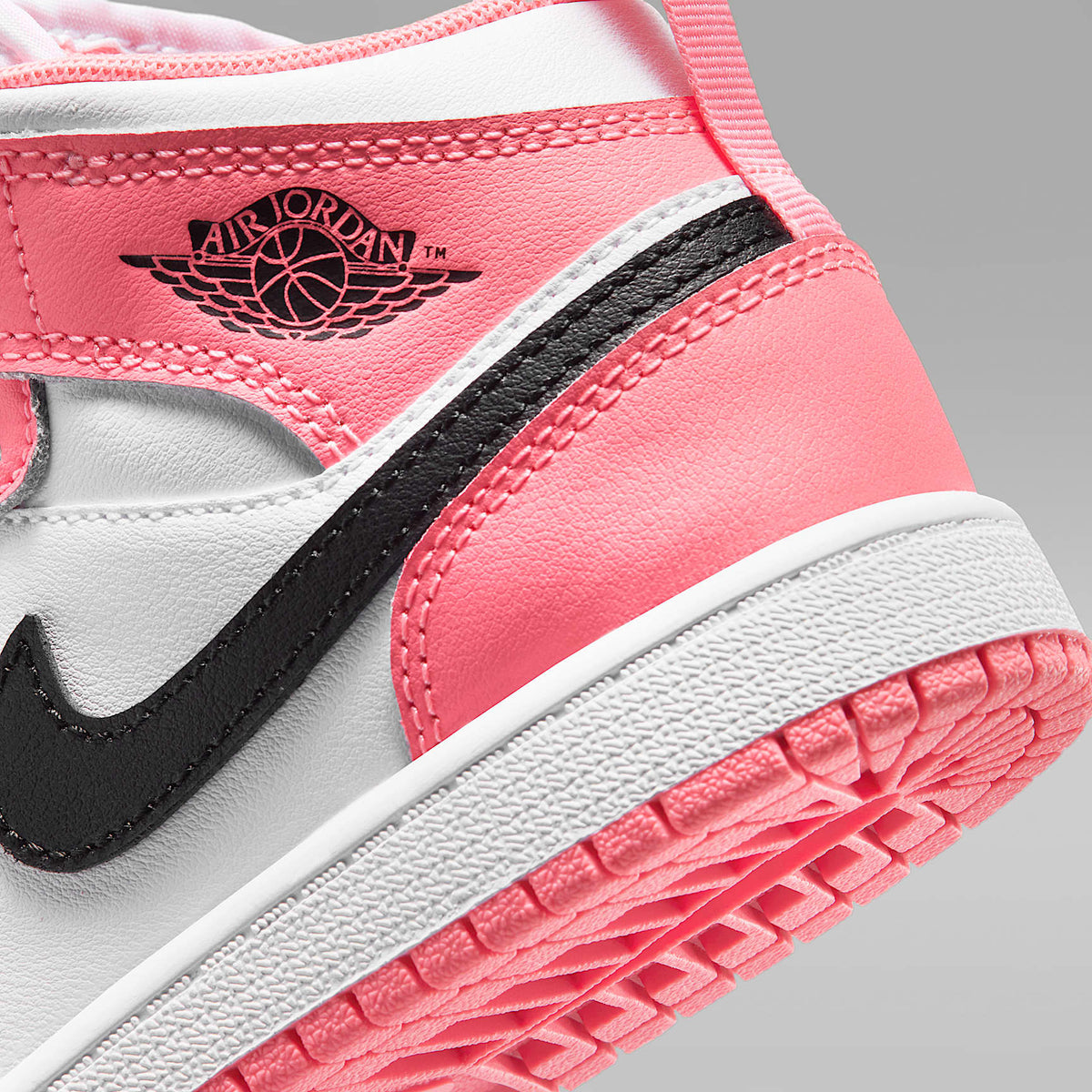 Jordan 1 Mid – Rosa mirada/Blanco/Negro – vista 8