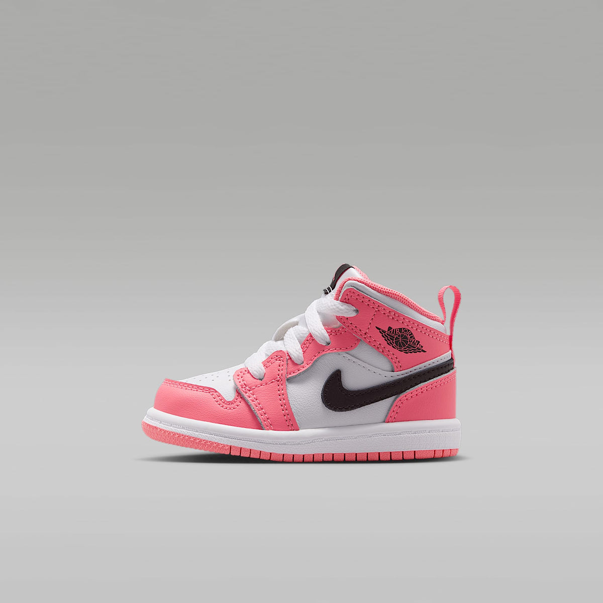 Jordan 1 Mid – Rosa mirada/Blanco/Negro – vista 1
