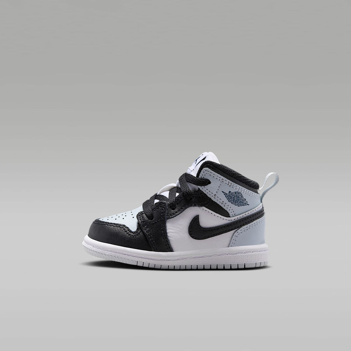 Jordan 1 Mid – Negro/Halo/Azul escuadrón/Negro – vista 1