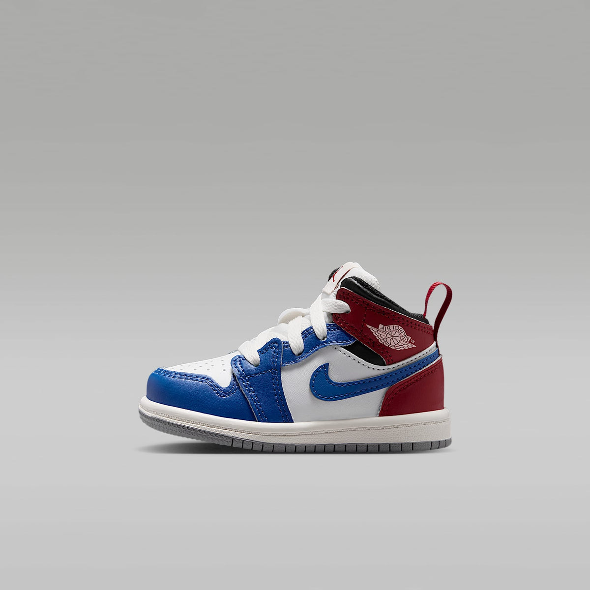 Jordan 1 Mid – Azul genuino/Rojo universitario/Negro/Blanco cumbre – vista 1