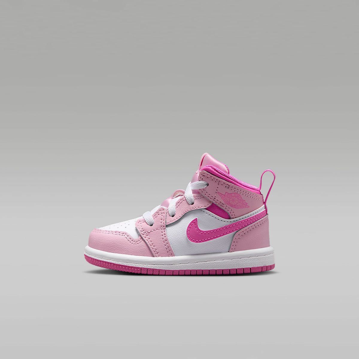 Jordan 1 Mid – Espuma rosa/Rosa china/Blanco/Espuma rosa – vista 1
