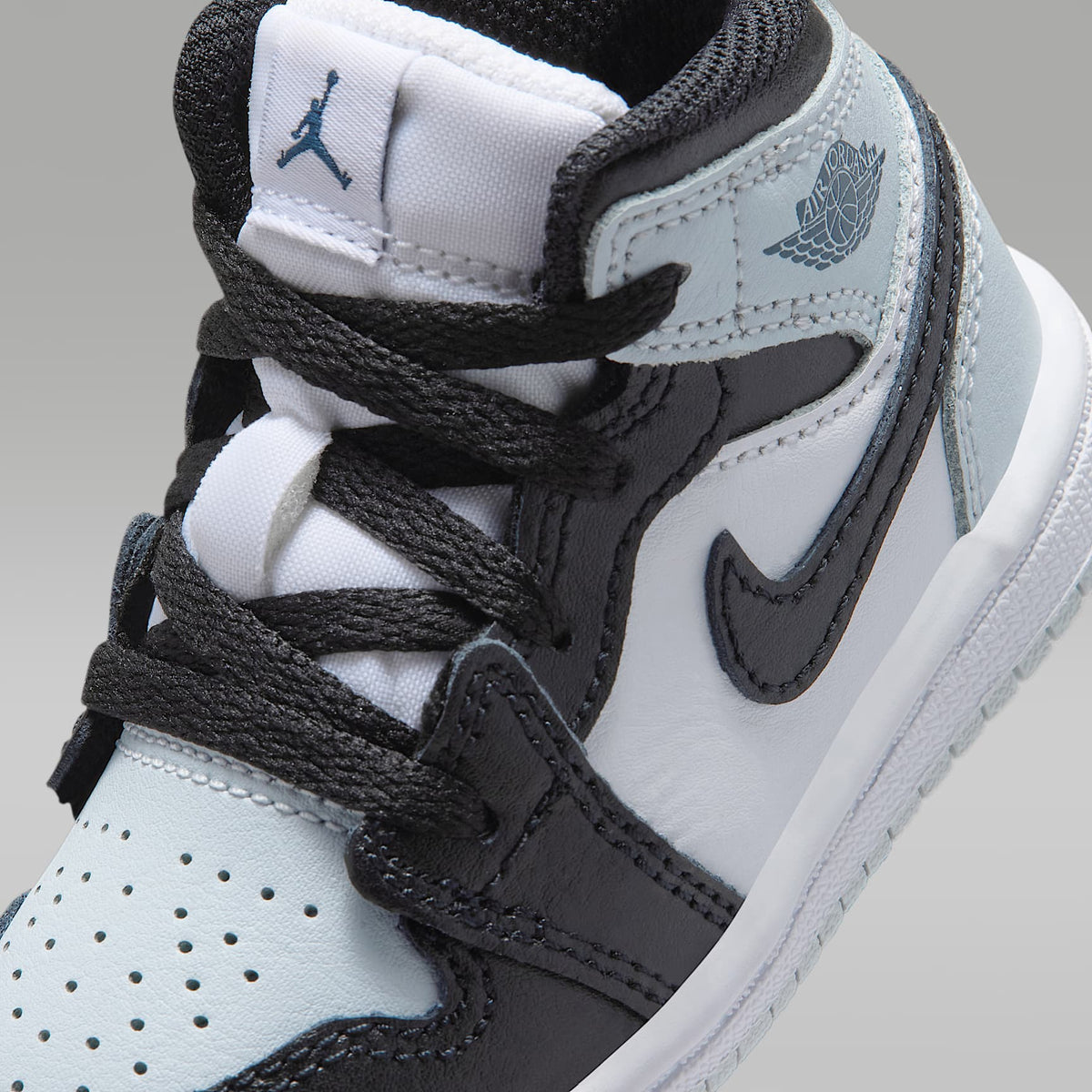 Jordan 1 Mid – Negro/Halo/Azul escuadrón/Negro – vista 7