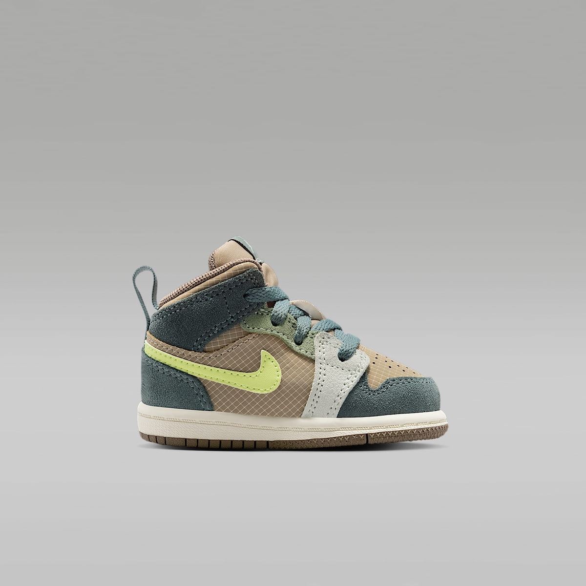 Jordan 1 Mid SE – Caqui/Hasta/Gris oliva/Toque de limón claro – vista 3