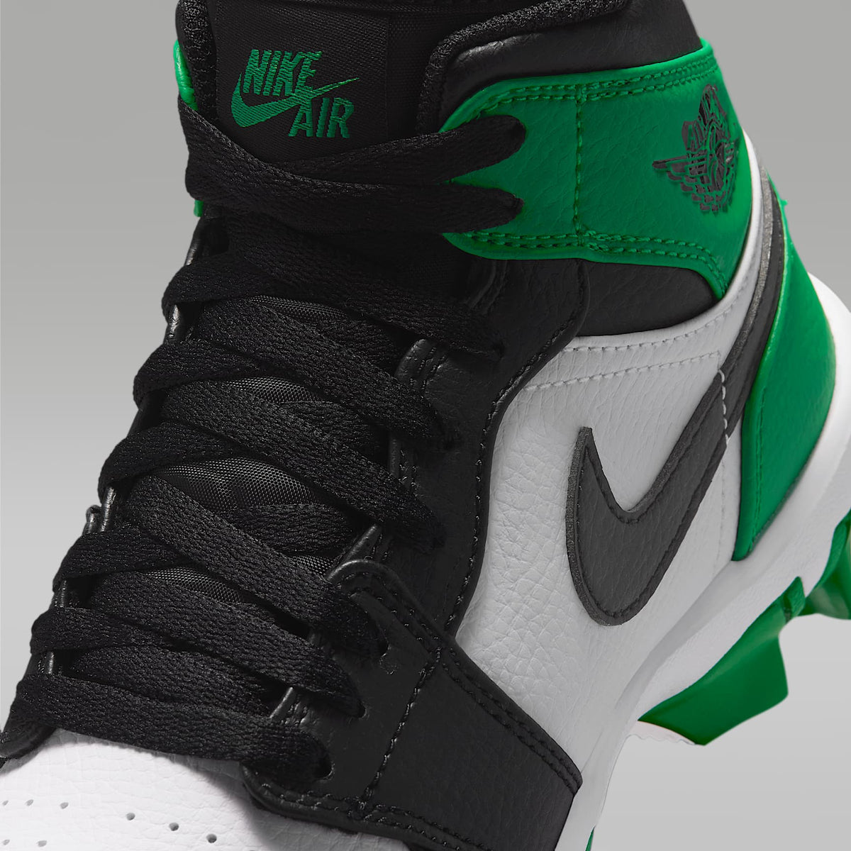 Jordan 1 Mid – Negro/Verde suerte – vista 8