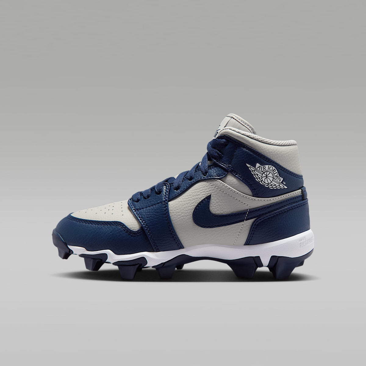 Jordan 1 Mid – Gris lobo/Azul marino universitario – vista 1