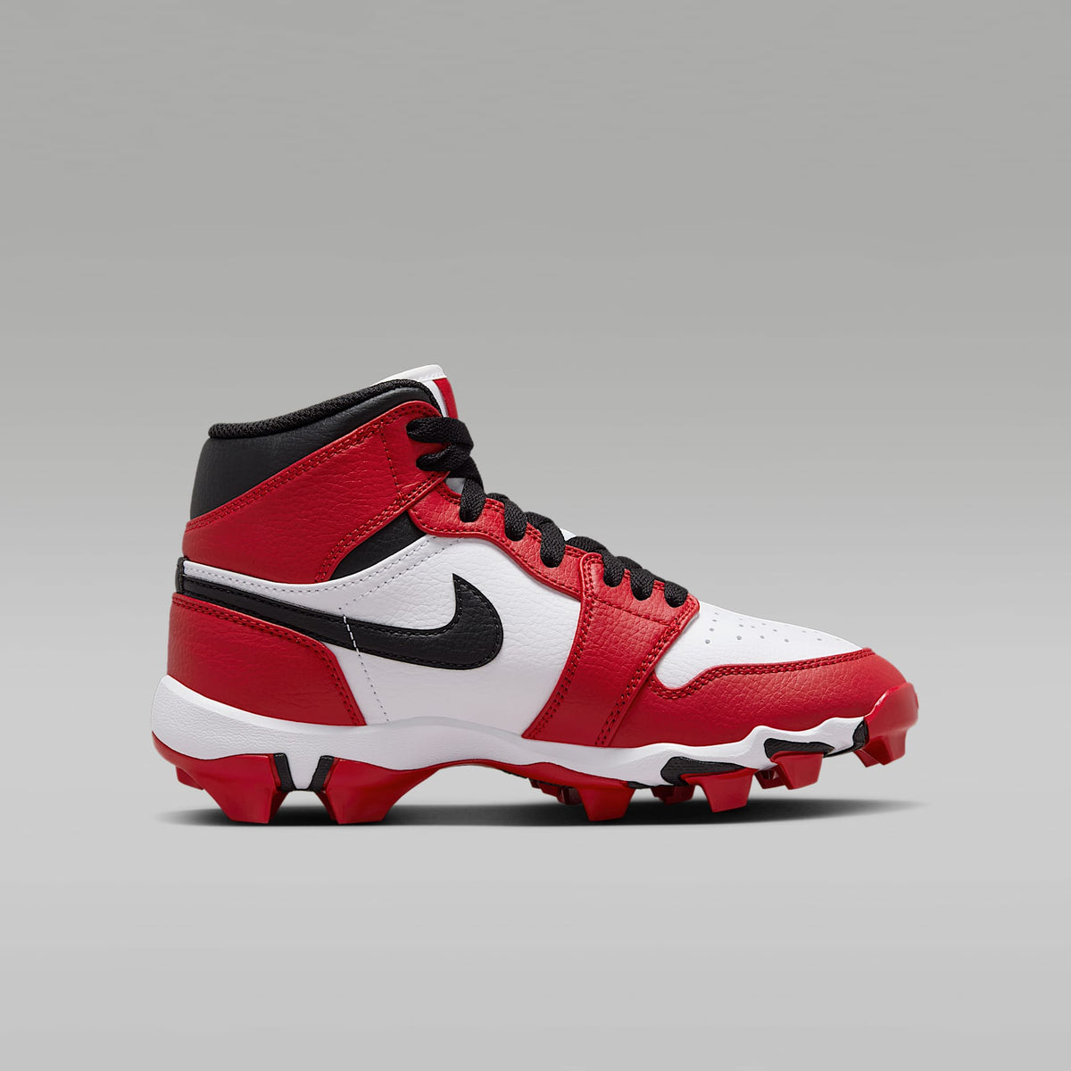 Jordan 1 Mid – Blanco/Rojo gimnasio/Negro – vista 3