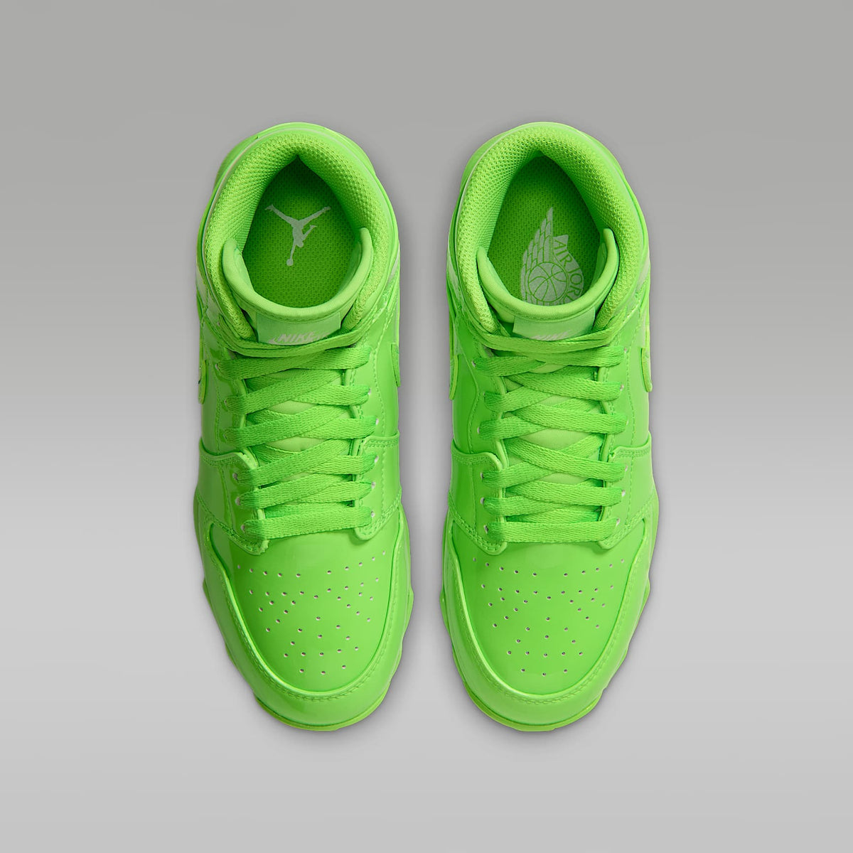 Jordan 1 Mid – Verde eléctrico/Blanco/Verde eléctrico – vista 4