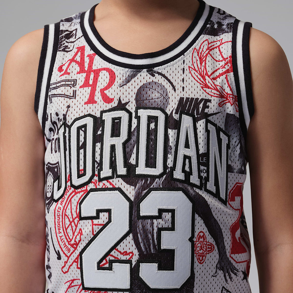 Jersey estampado 23 para niños talla pequeña Jordan – Gris neutro – vista 4