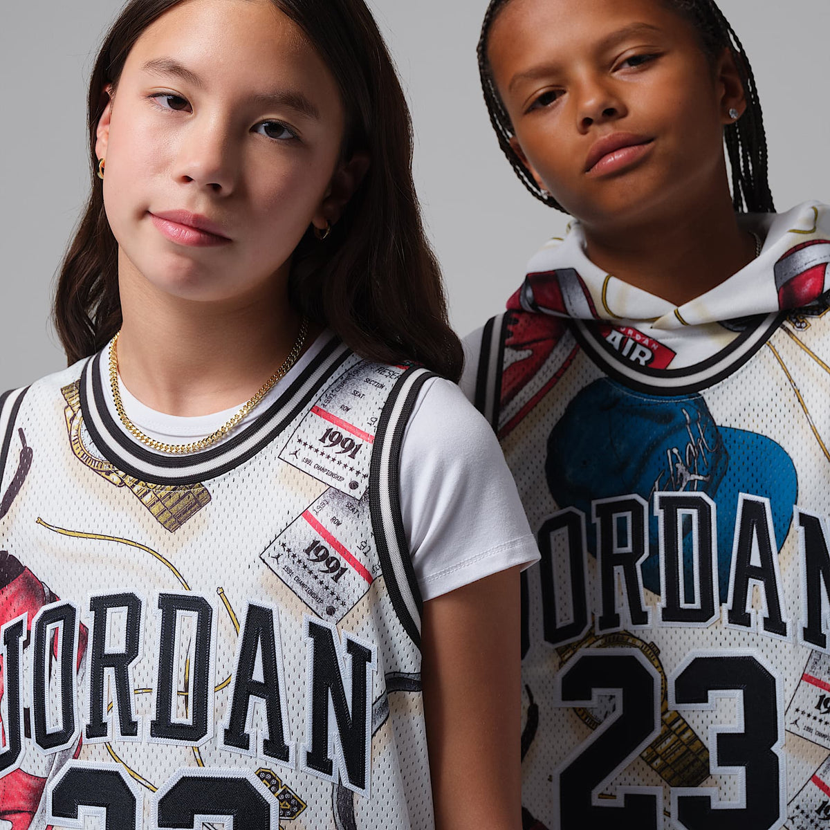 Jersey estampado 23 para niños talla grande Jordan – Vela/Sombrío apagado – vista 3