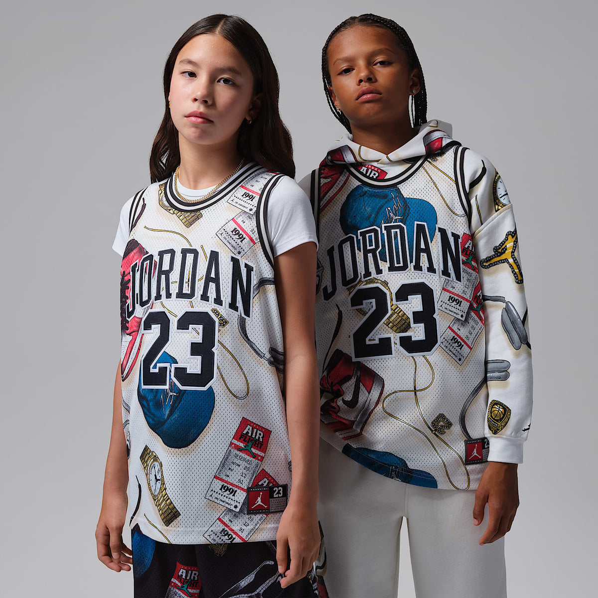 Jersey estampado 23 para niños talla grande Jordan – Vela/Sombrío apagado – vista 1