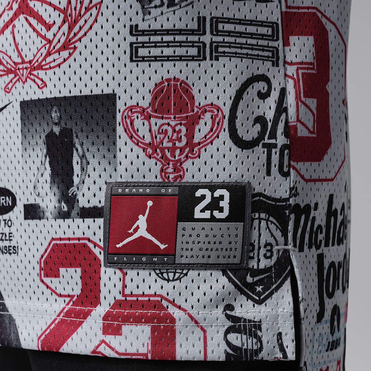 Jersey estampado 23 para niños talla grande Jordan – Gris neutro – vista 5