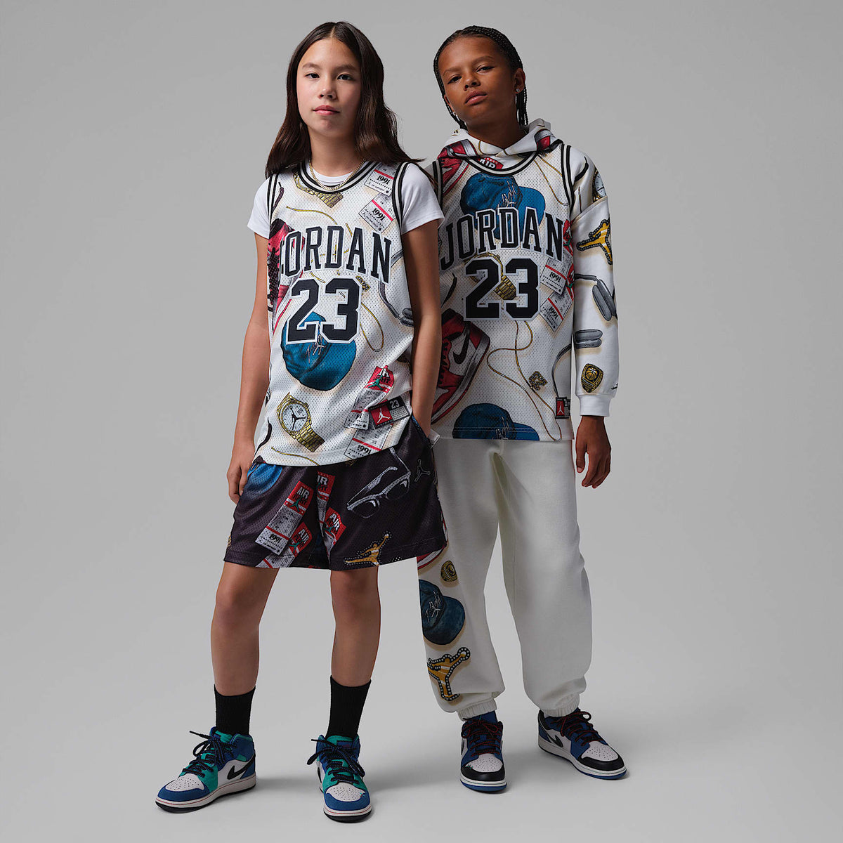 Jersey estampado 23 para niños talla grande Jordan – Vela/Sombrío apagado – vista 7