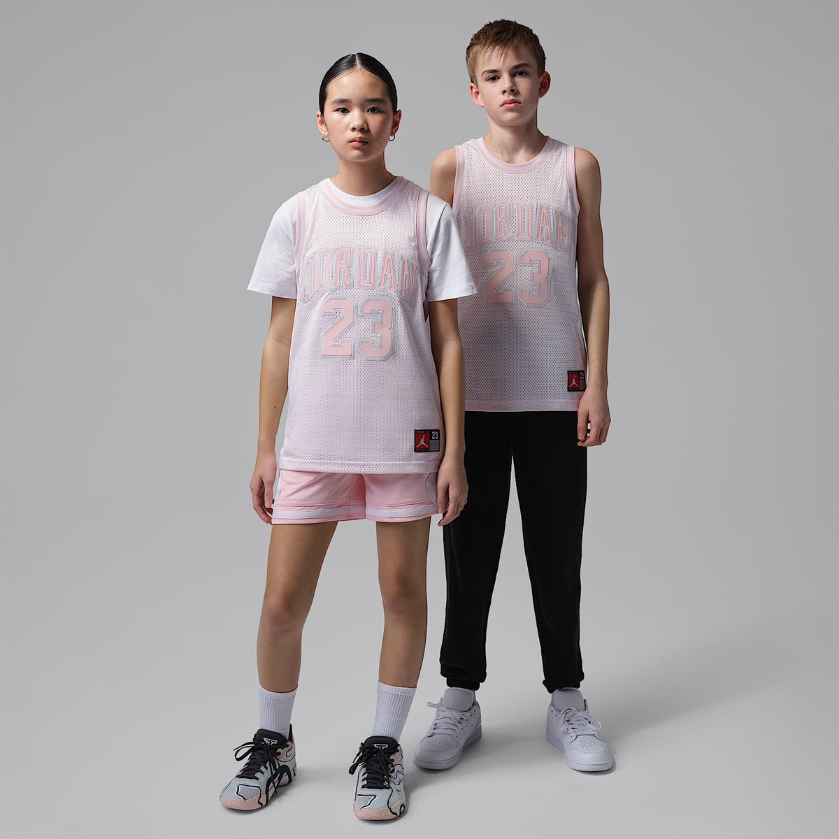 Playera para niños talla grande 23 Jordan – Rosa perla – vista 8