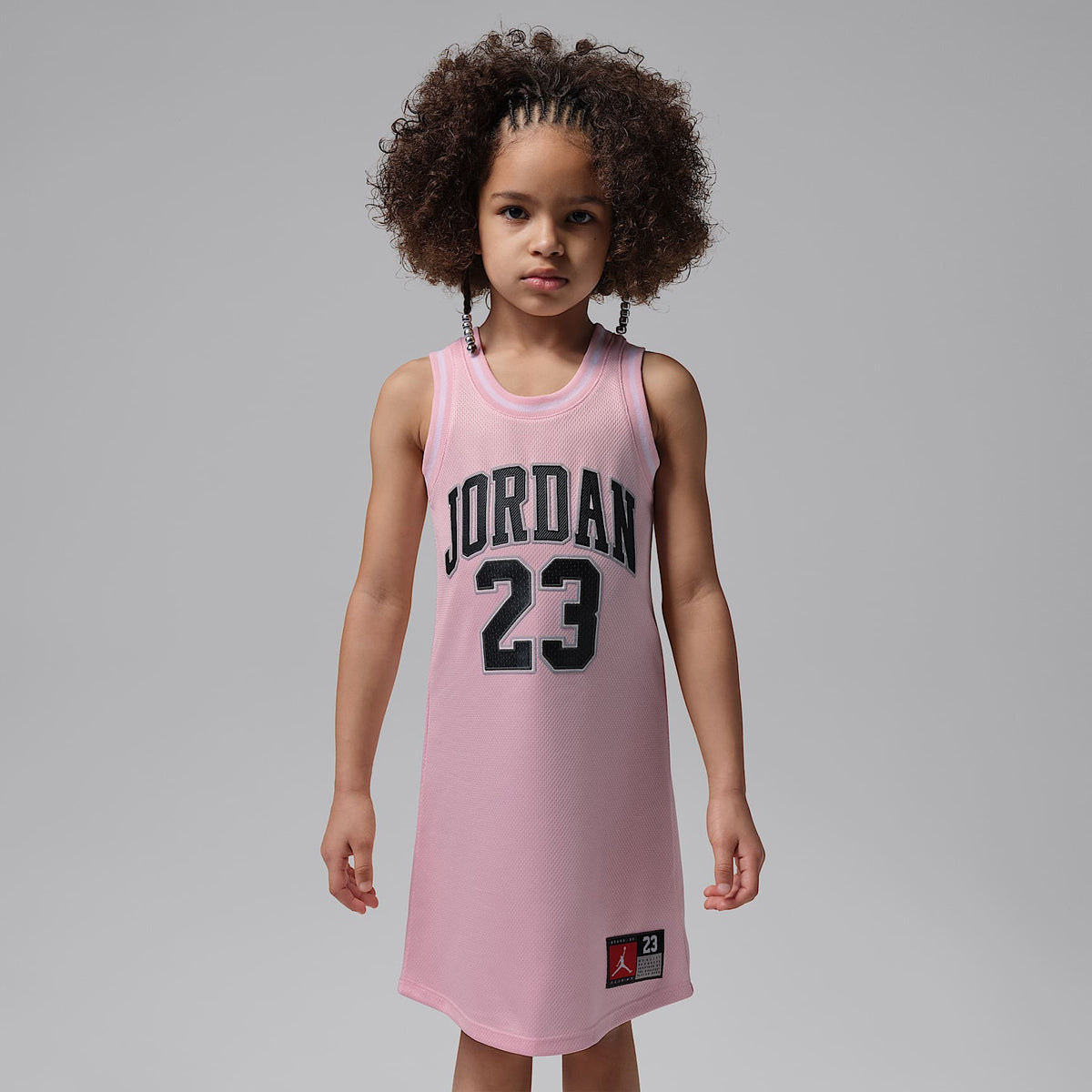 Vestido de tela de punto 23 para niños talla pequeña Jordan – Espuma rosa – vista 1