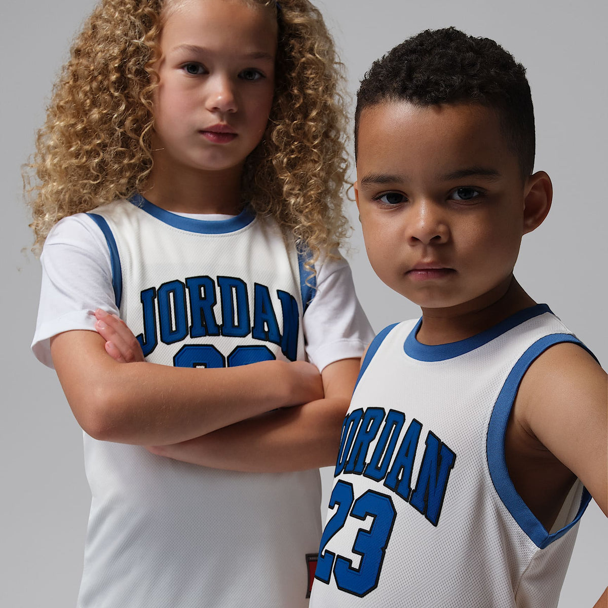 Conjunto de jersey para niños talla pequeña Jordan 23 – Azul genuino – vista 4