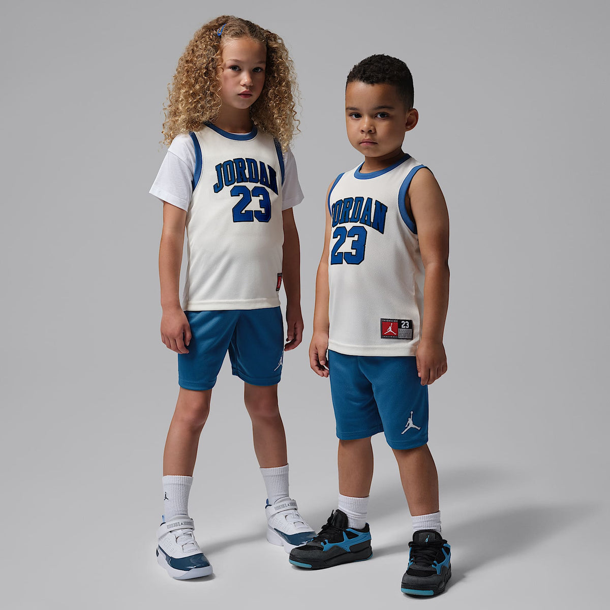 Conjunto de jersey para niños talla pequeña Jordan 23 – Azul genuino – vista 1