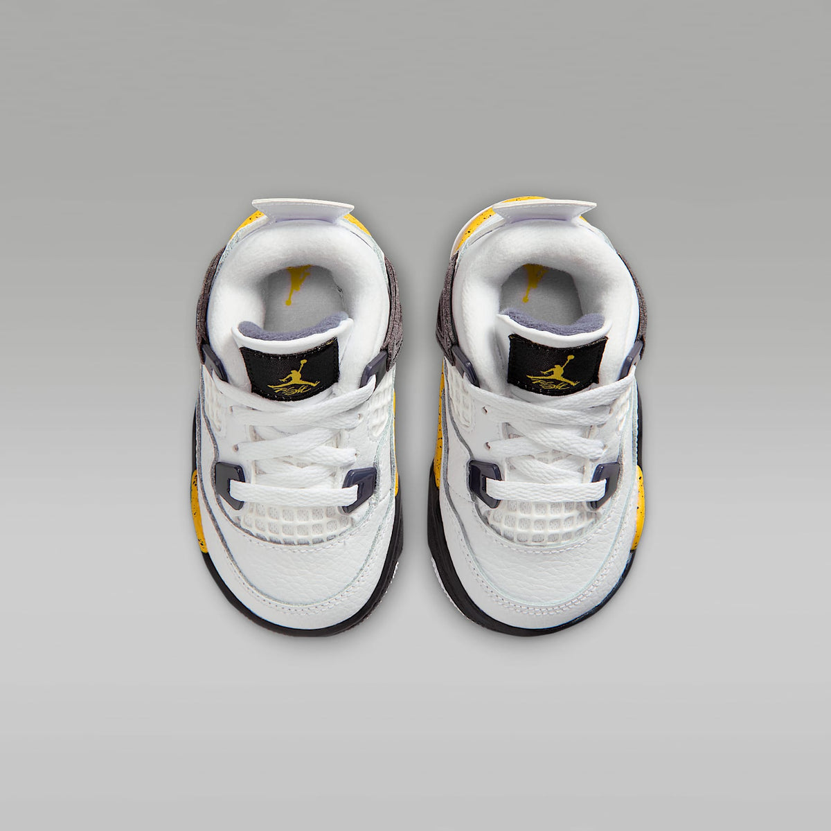 Jordan 4 Retro "Tour Yellow" – Blanco/Gris azul oscuro/Negro/Amarillo tour – vista 4