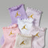 Calcetines al tobillo de borde ondulado para niños (6 pares) Jordan – Rosa perla – vista 2