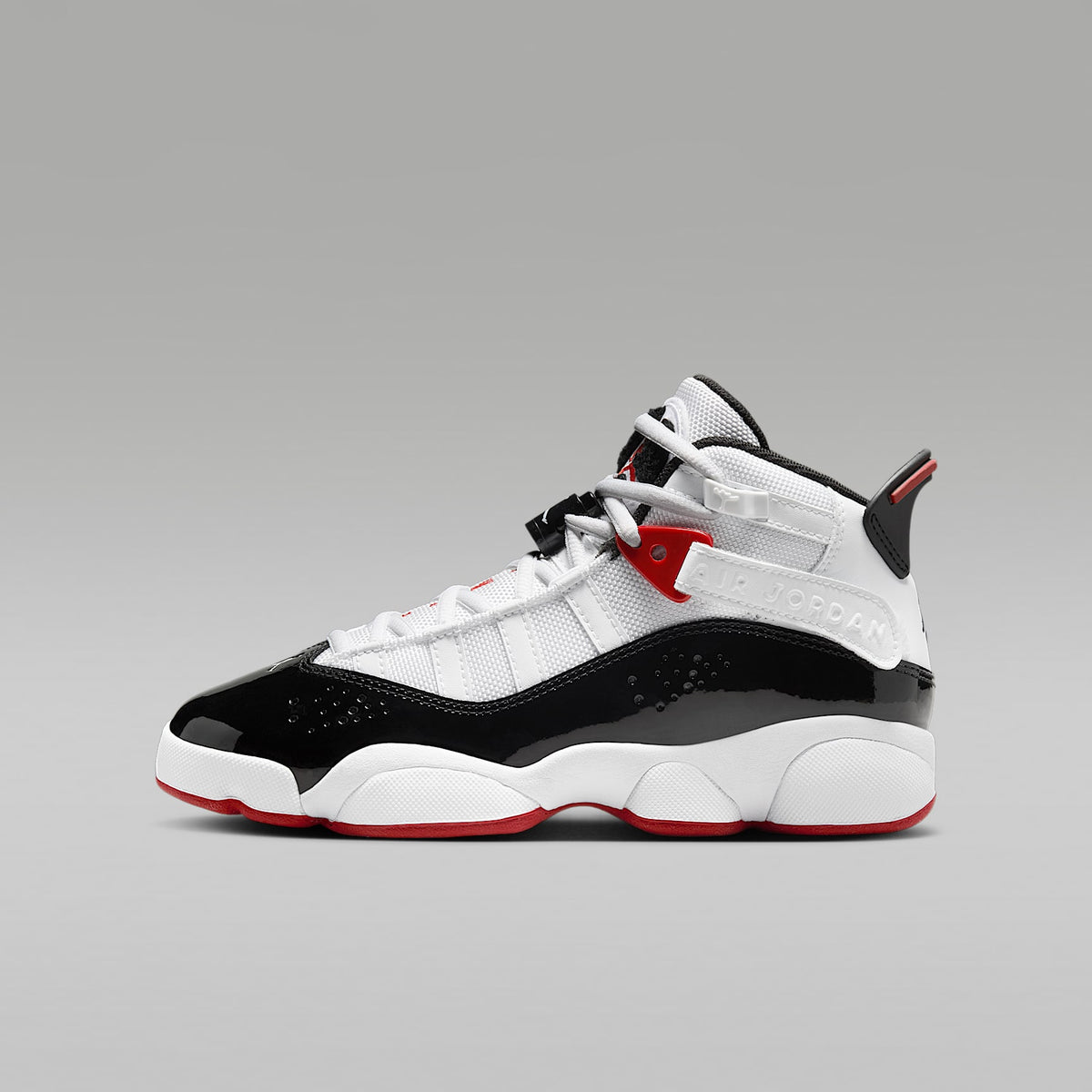 Jordan 6 Rings – Blanco/Rojo universitario/Negro – vista 1