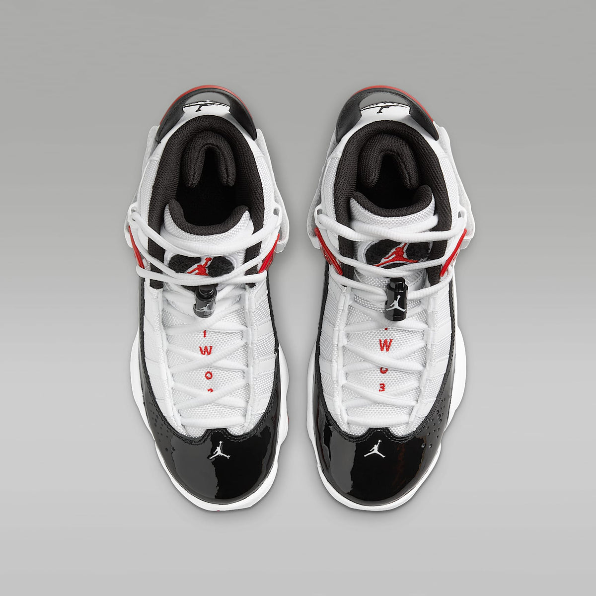 Jordan 6 Rings – Blanco/Rojo universitario/Negro – vista 4