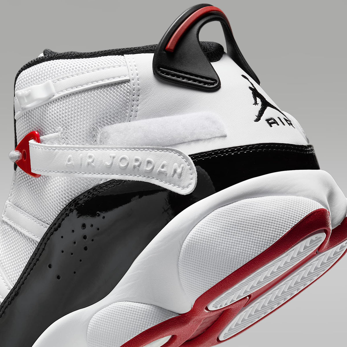 Jordan 6 Rings – Blanco/Rojo universitario/Negro – vista 8