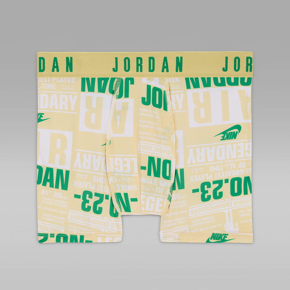 Ropa interior estampada Dri-FIT para niños talla grande (paquete de 2) Jordan – Limón lavado – vista 2