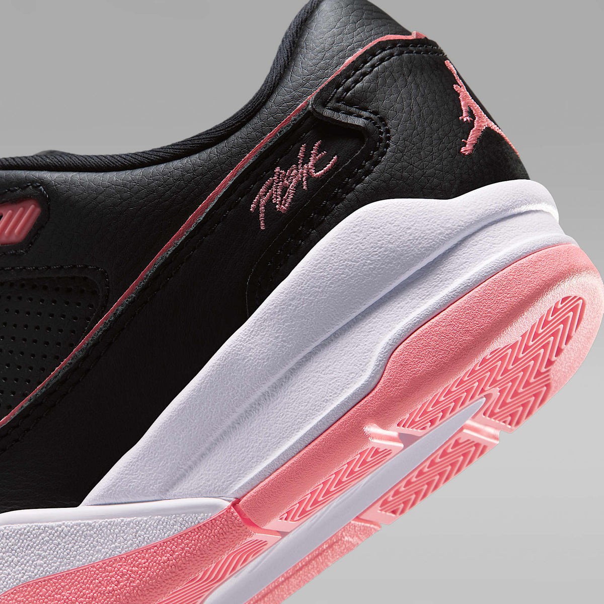 Jordan Flight Court – Negro/Blanco/Rosa mirada – vista 8
