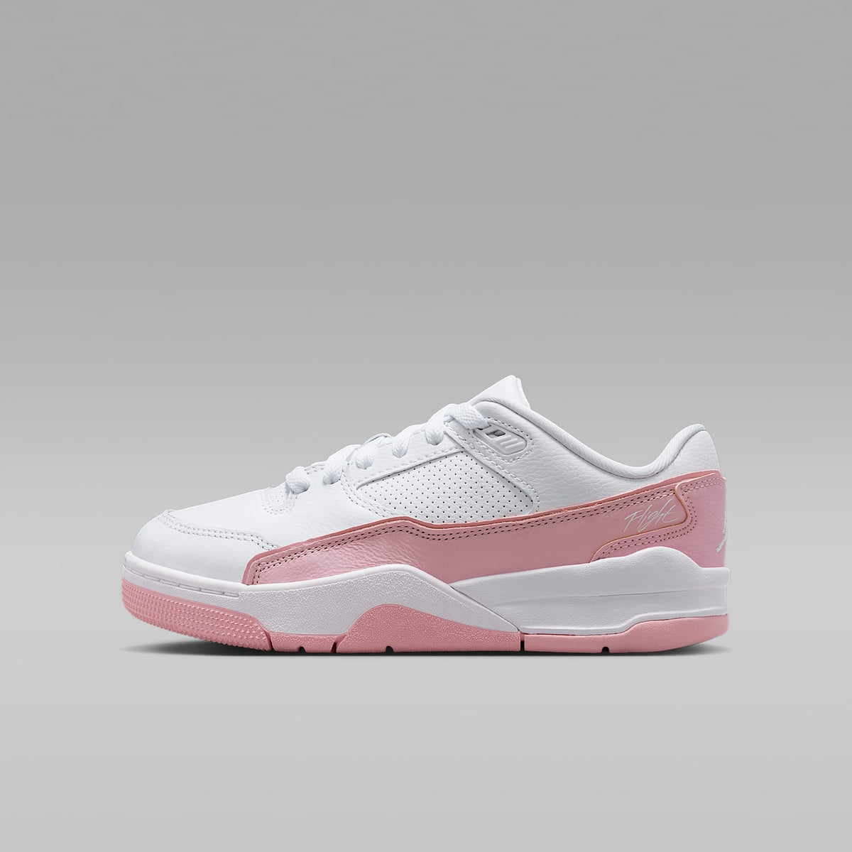 Jordan Flight Court – Blanco/Rosa suave medio – vista 1