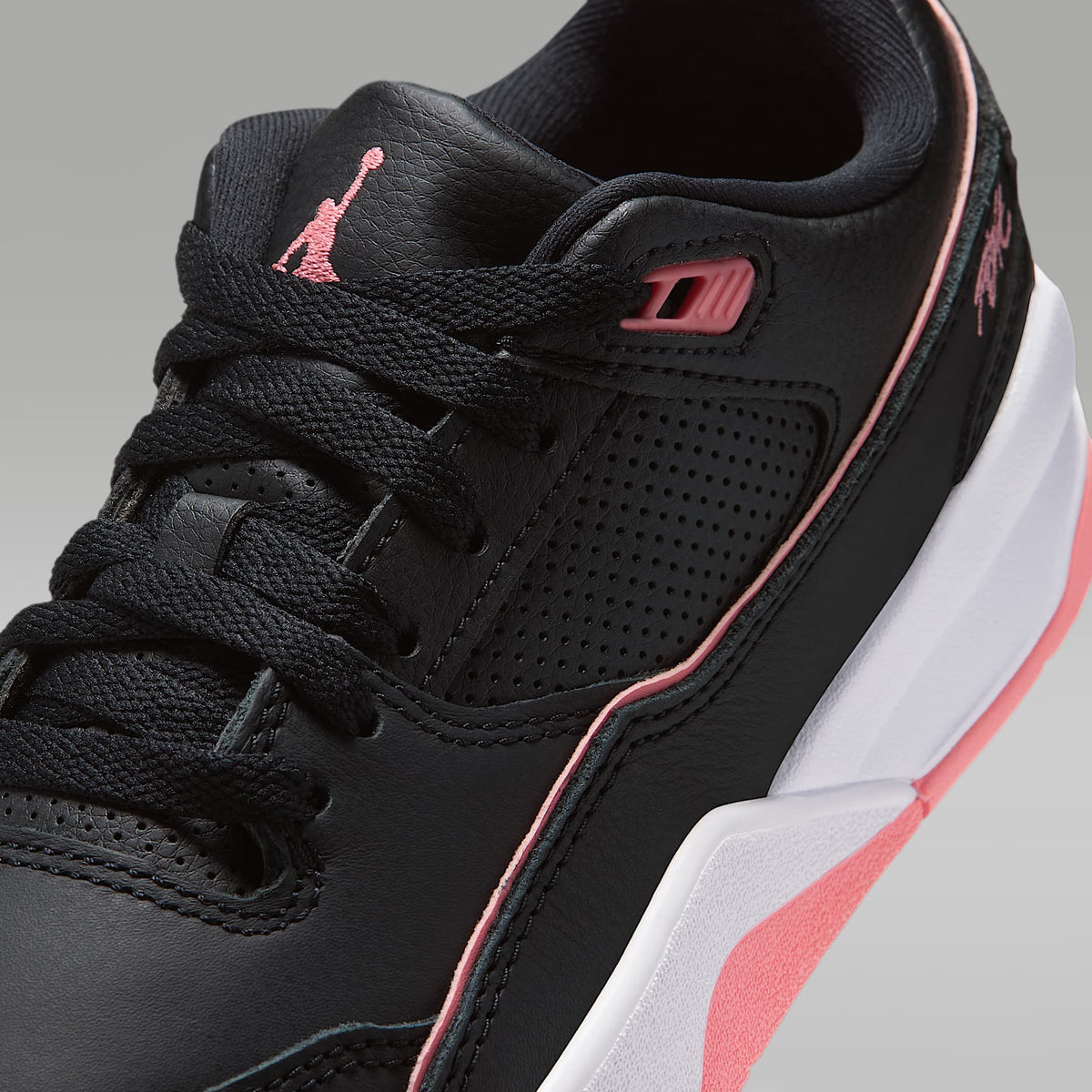Jordan Flight Court – Negro/Blanco/Rosa mirada – vista 7