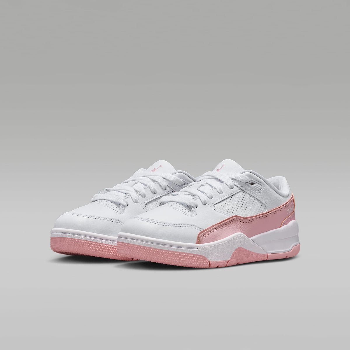 Jordan Flight Court – Blanco/Rosa suave medio – vista 5