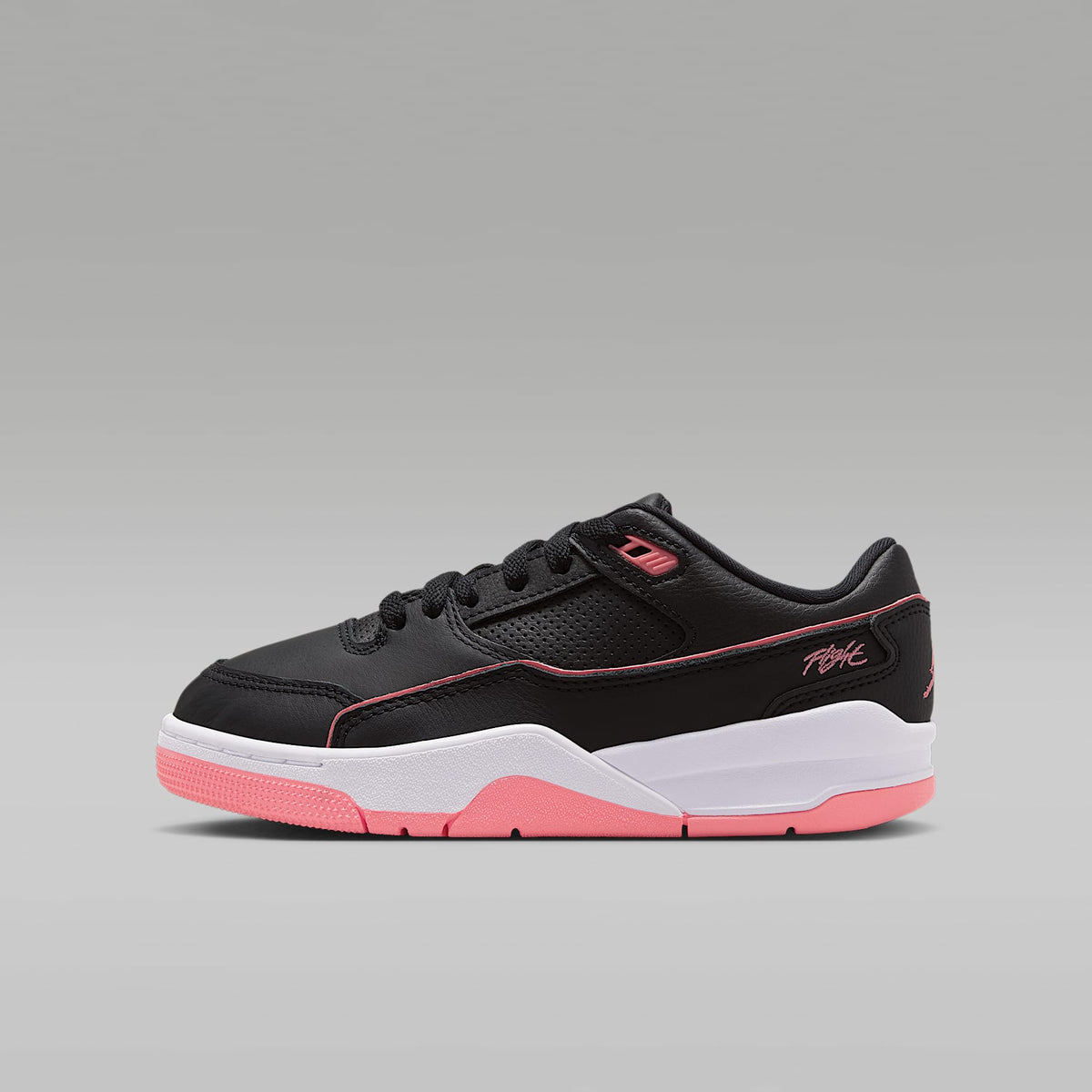 Jordan Flight Court – Negro/Blanco/Rosa mirada – vista 1