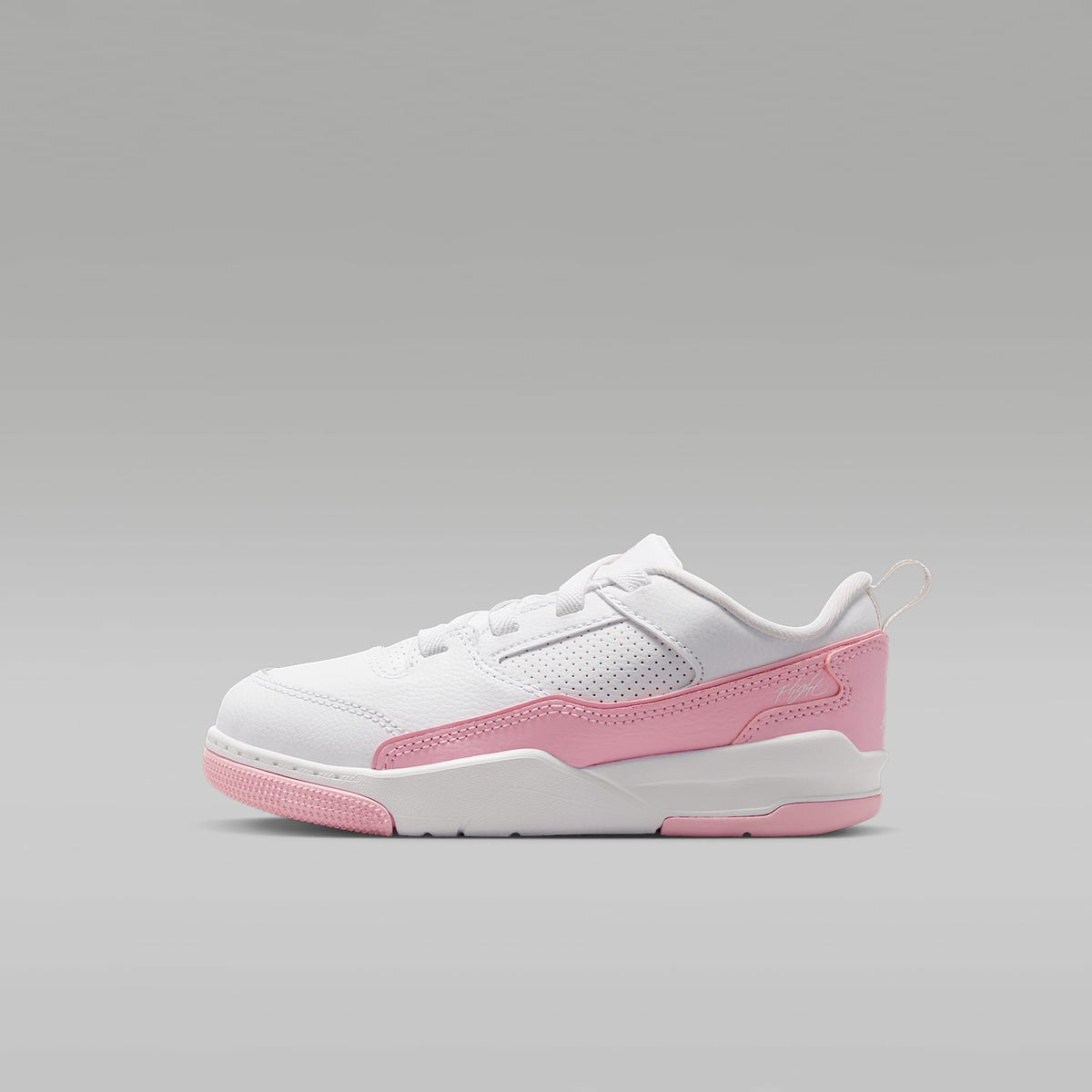 Jordan Flight Court – Blanco/Rosa suave medio – vista 1