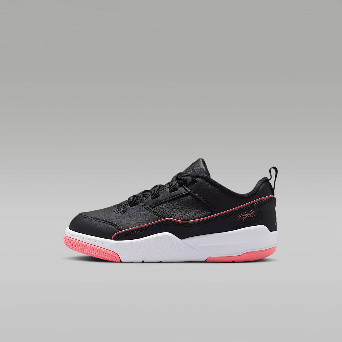 Jordan Flight Court – Negro/Blanco/Rosa mirada – vista 1