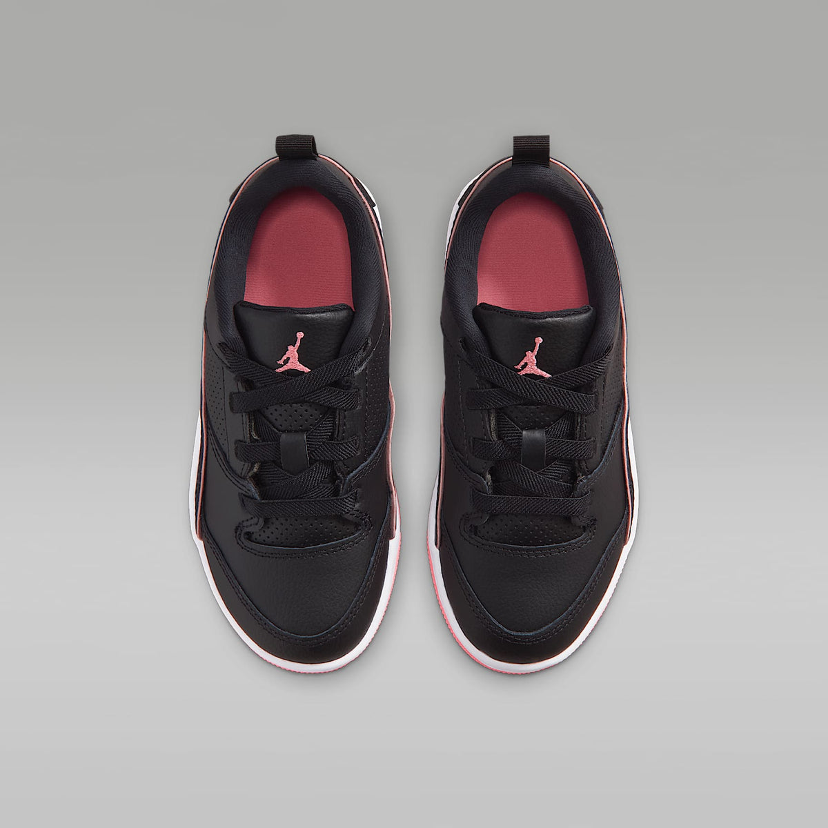 Jordan Flight Court – Negro/Blanco/Rosa mirada – vista 4