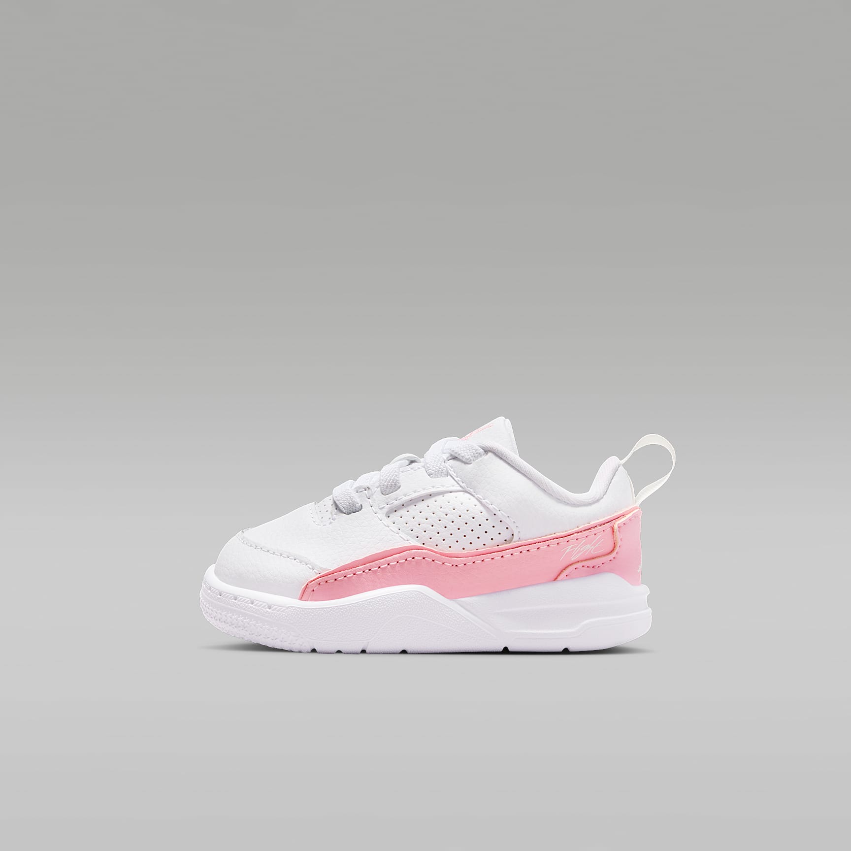 Jordan Flight Court – Blanco/Rosa suave medio – vista 1